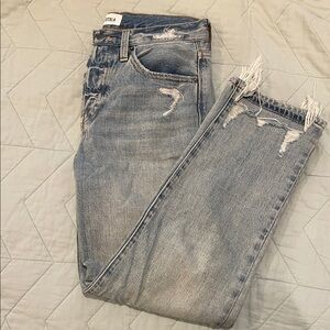 Pistola Light Blue Distressed Ankle Jeans